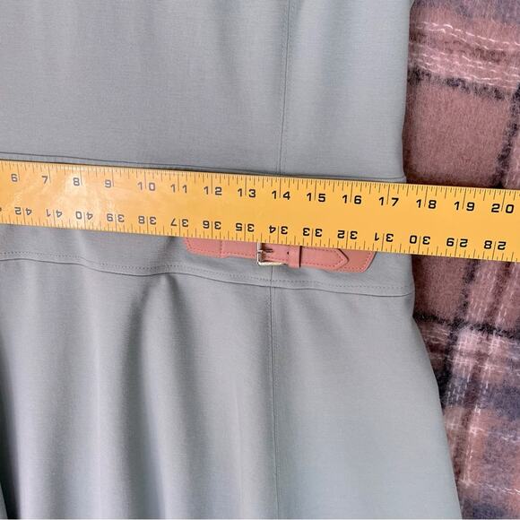 LAUREN RALPH LAUREN Dress 16 Faux-leather Double Buckle Sleeveless Fit and Flare - Picture 9 of 15